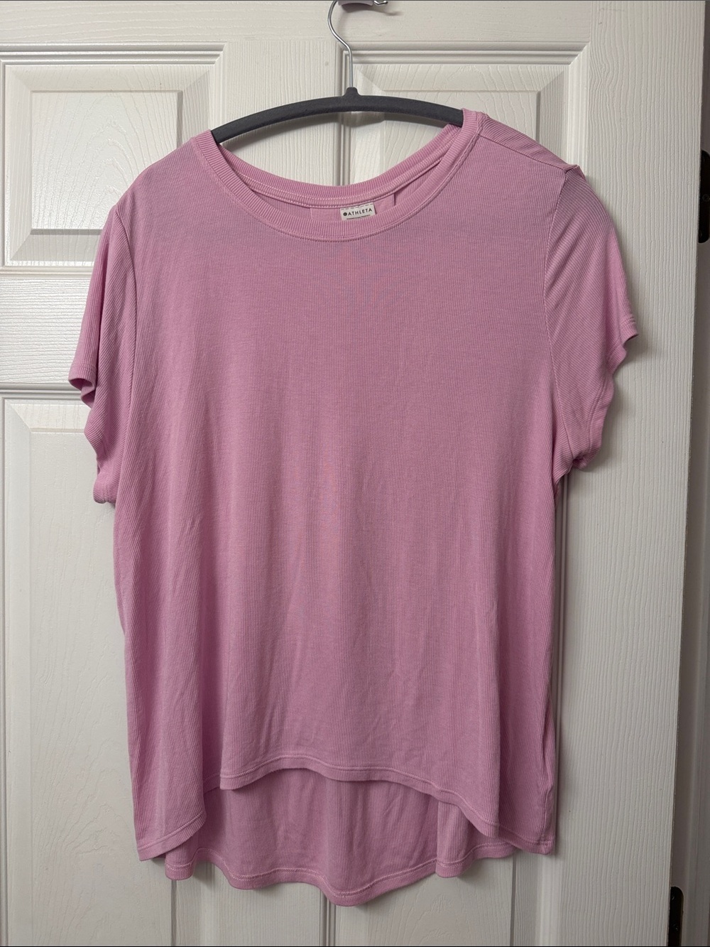 Athleta Pink Relaxed Short-Sleeve Crew Tee